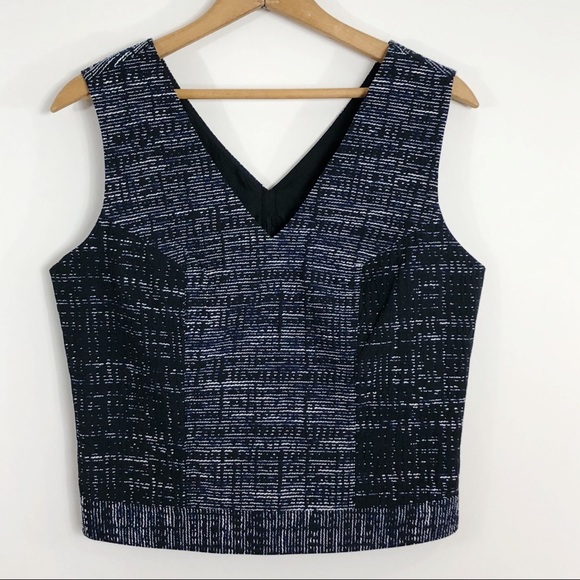 Banana Republic Tops - Banana Republic Tweed Shell Tank Crop Top V Neck 6